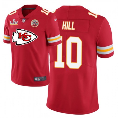 Maillot Kansas City Chiefs Tyreek Hill 10 Nike Rouge Team Logo 2021 Super Bowl LV  - Homme